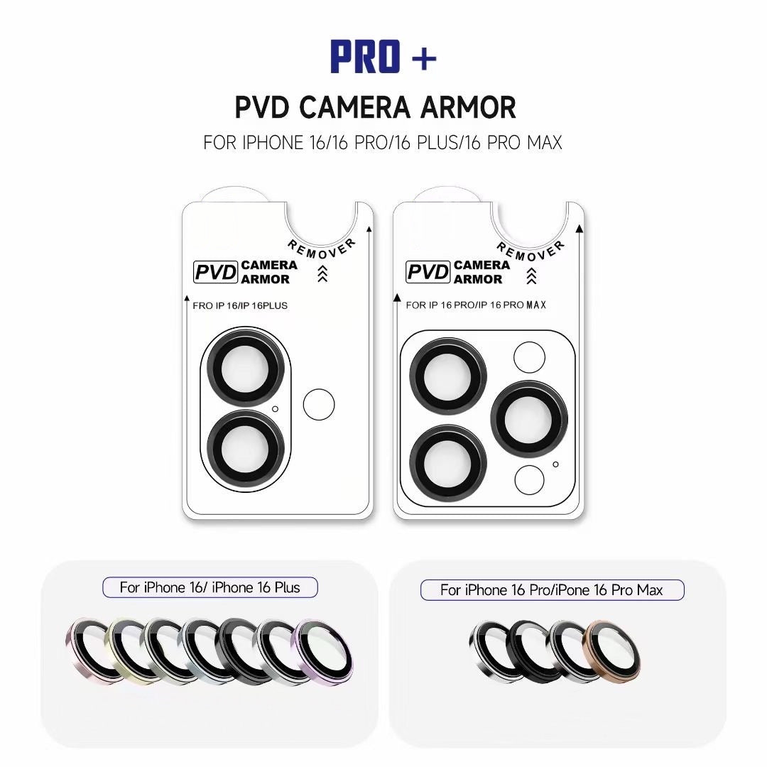 iPhone 16 Series : Stainless Steel | Sapphire Glass Camera Rings | PVD