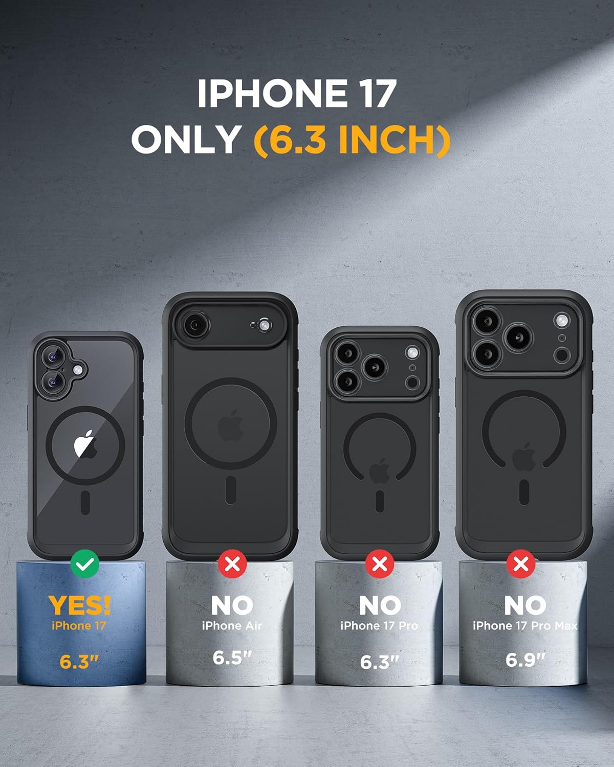 iPhone 17 360° Protection Case [BLACK] : Front Screen + Back Cover + Camera Protection Inbuilt