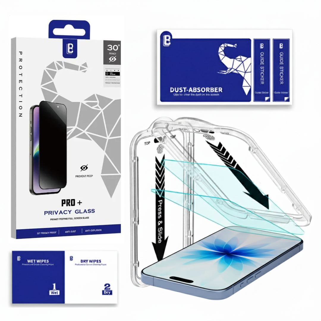 iPhone 17 Series: 5D Privacy MAGIC BOX Screen Protector, Anti Spy, Anti Scratch, 100% Dust Free