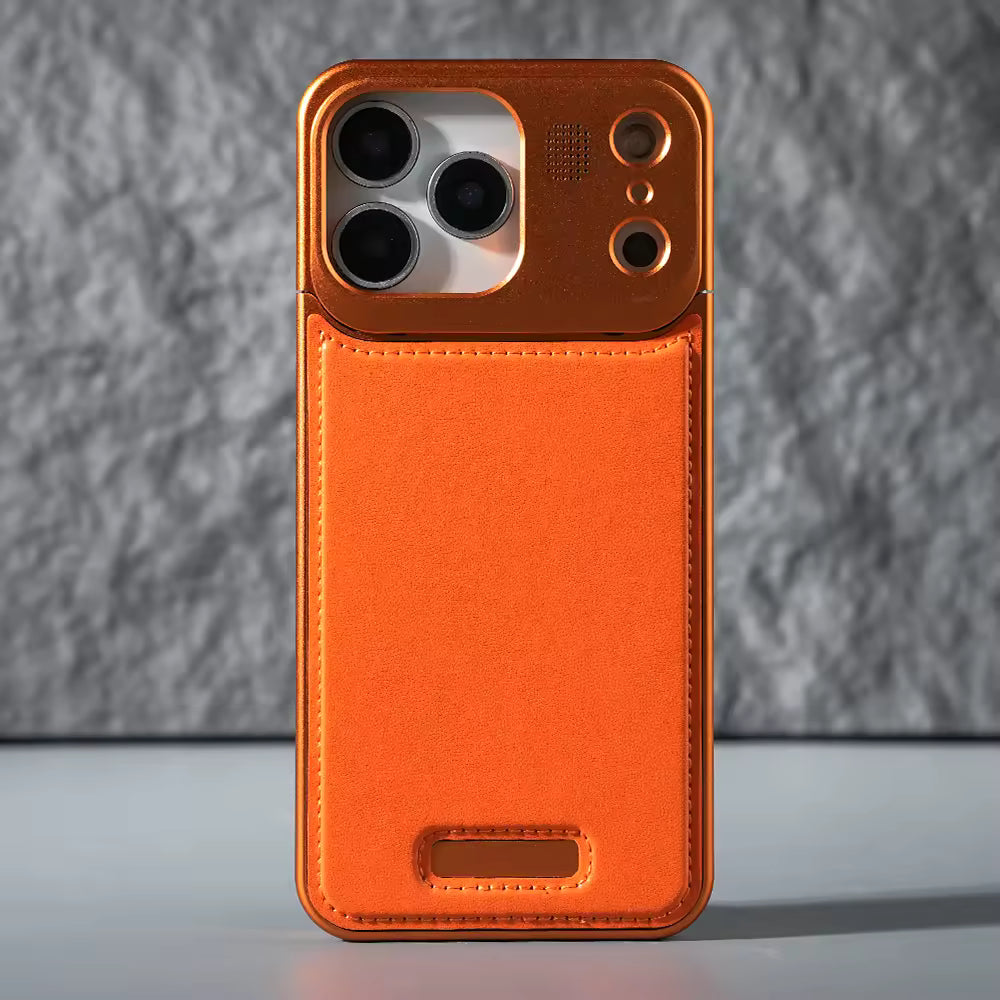 iPhone 17 Series: MagSafe Vegan Leather Case with Titanium Frame