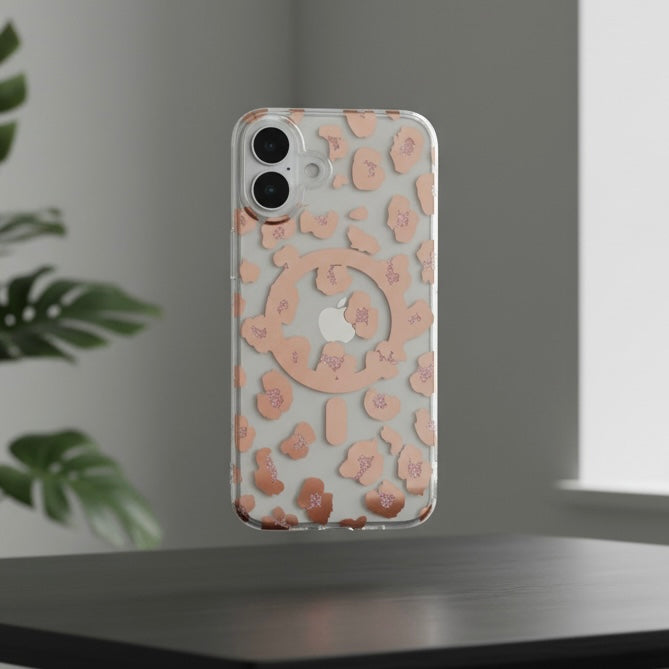 iPhone 17 Series : Chrome Leopard Print Case