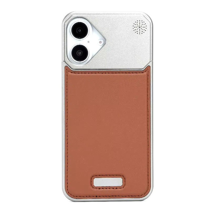 iPhone 16 Series: MagSafe Vegan Leather Case with Titanium Frame