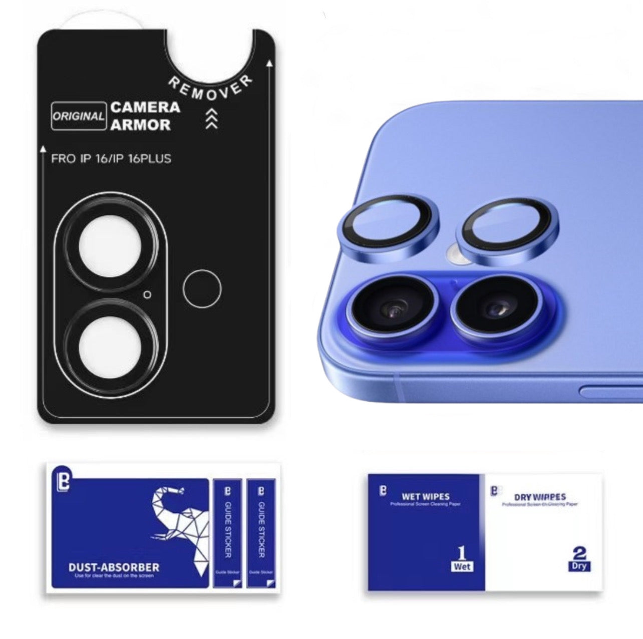 iPhone 16 Series : Stainless Steel | Sapphire Glass Camera Rings | PVD