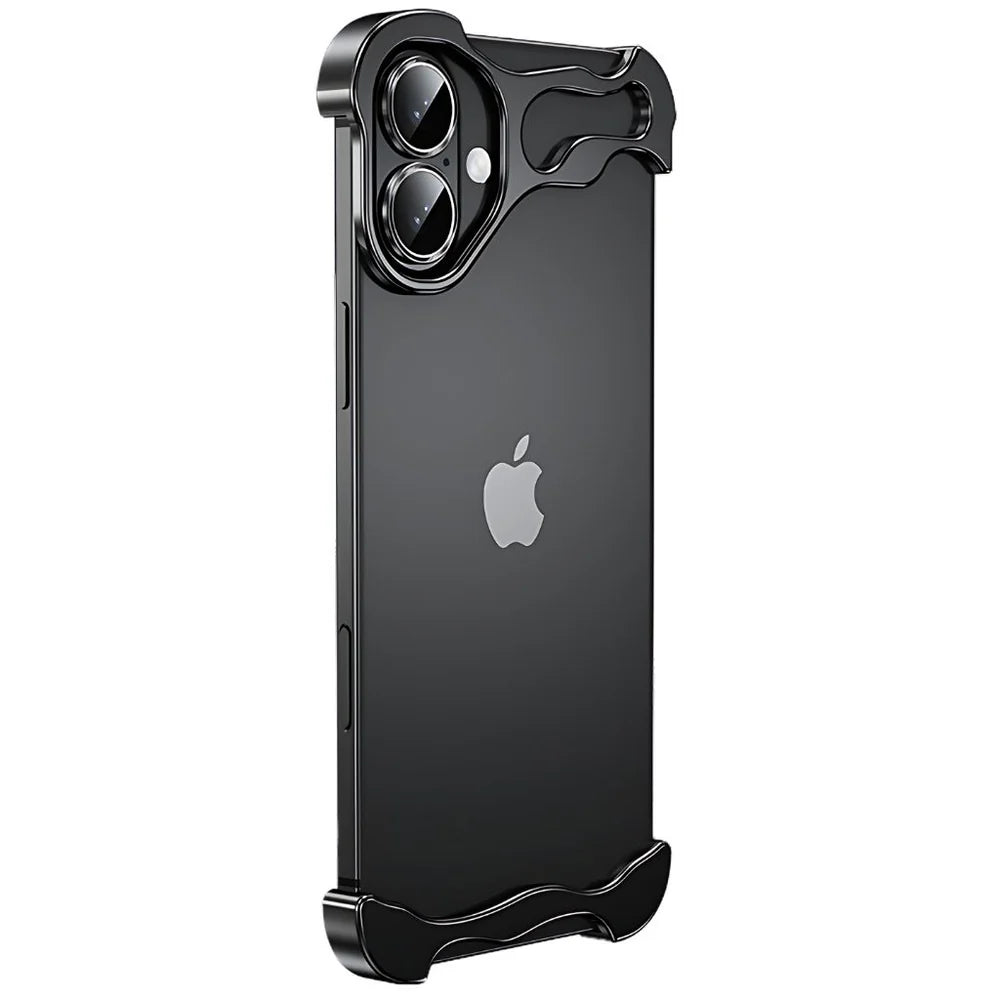 iPhone 17 Series: Minimalist Titanium Metal Bumper Case