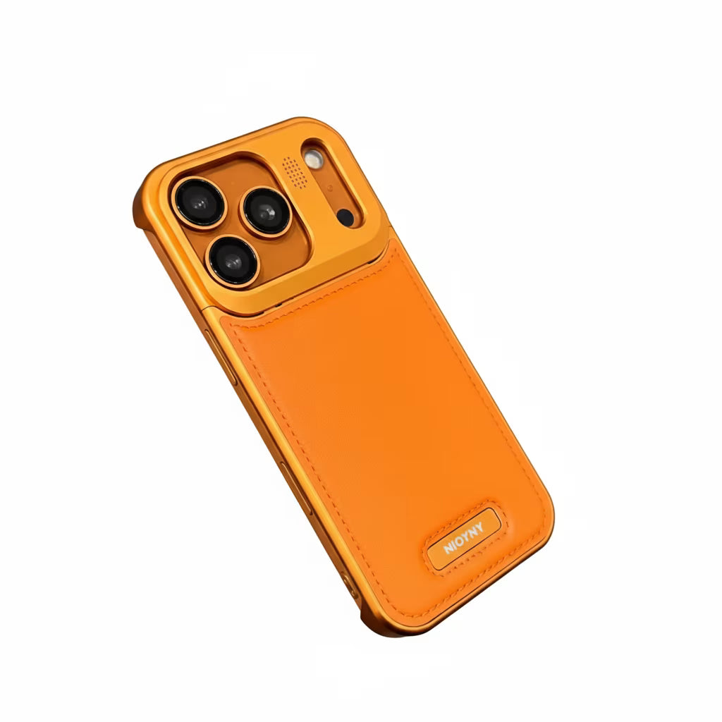 iPhone 17 Series: MagSafe Vegan Leather Case with Titanium Frame