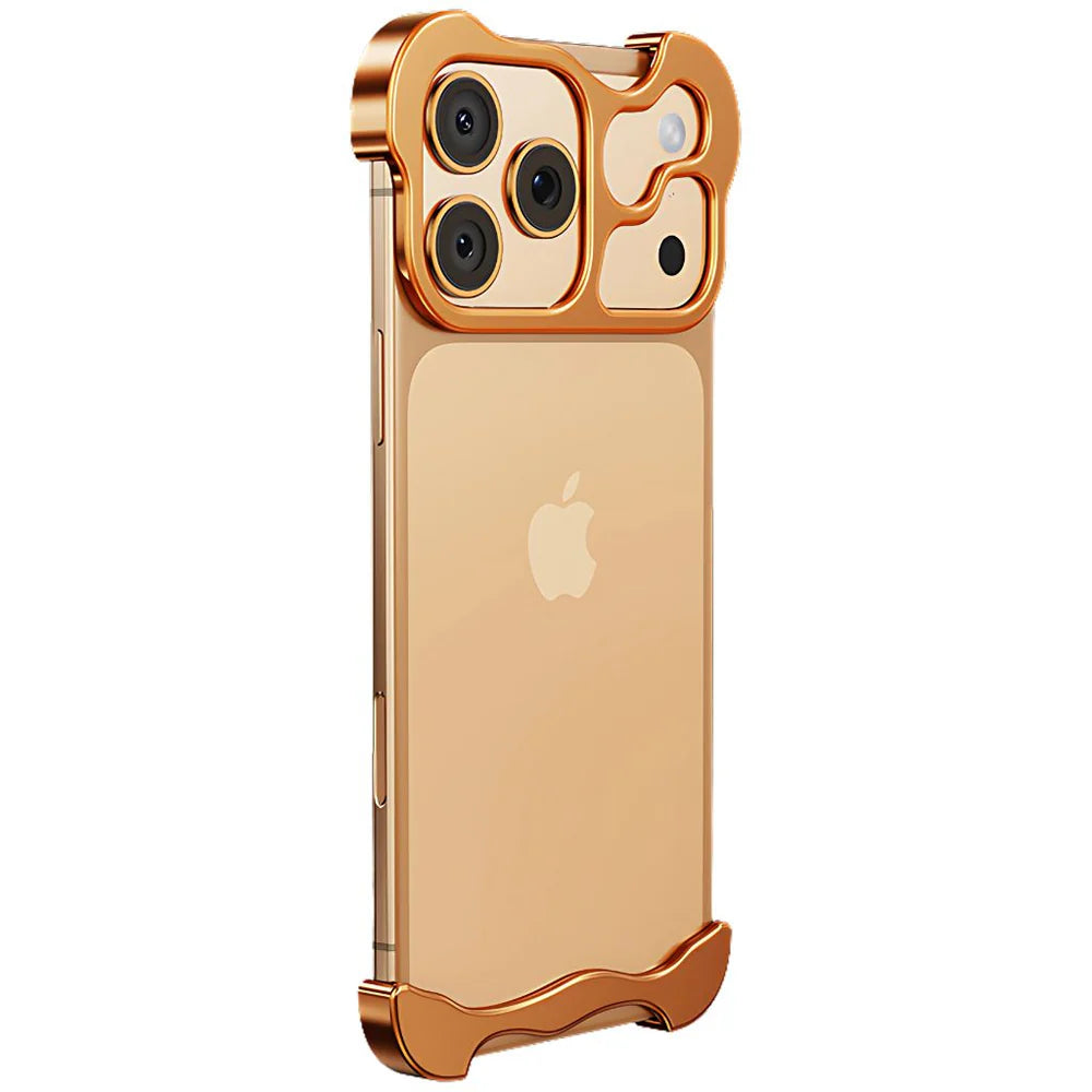 iPhone 17 Series: Minimalist Titanium Metal Bumper Case