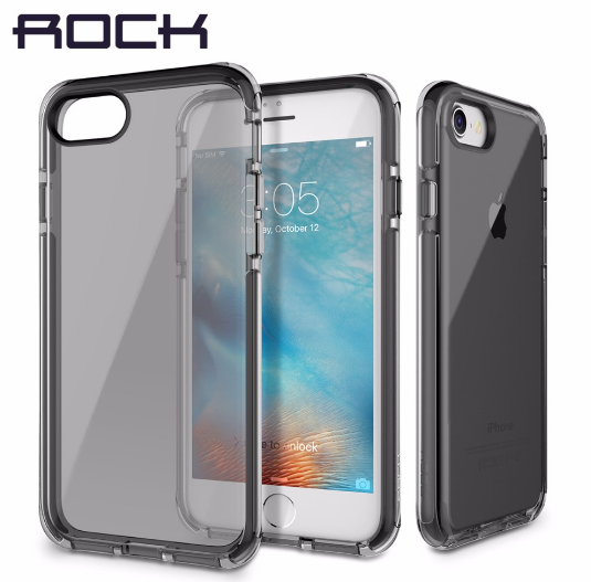 iPhone Rock Type Transparent Black Anti Shock Soft Silicon Case | Cover