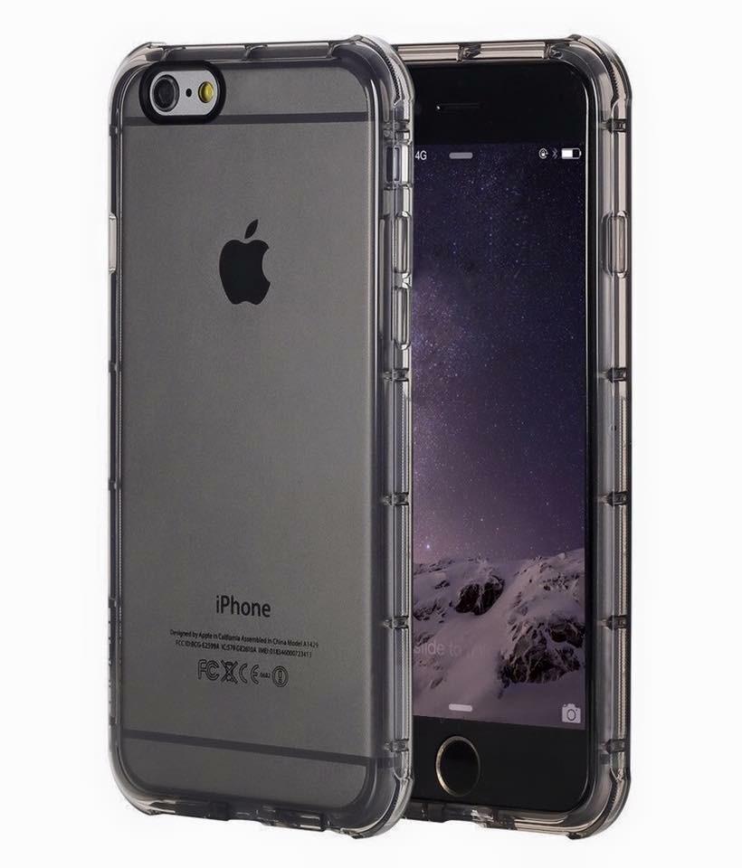 iPhone Rock Type Transparent Black Anti Shock Soft Silicon Case | Cover