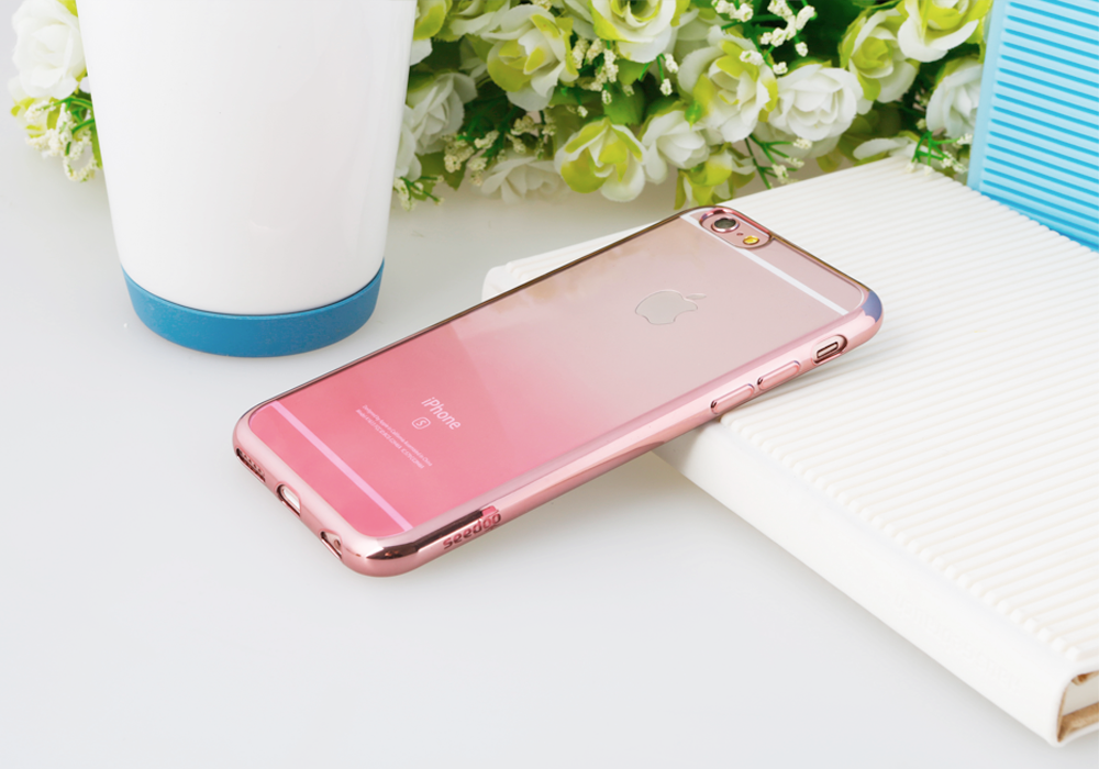 iPhone 6/6s Seedoo Crystal Clear Series Case | Rose Gold Cover