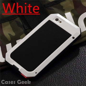 iPhone White Aluminium Gorilla Glass Metal Waterproof | Dust/Shock Proof Case | Cover