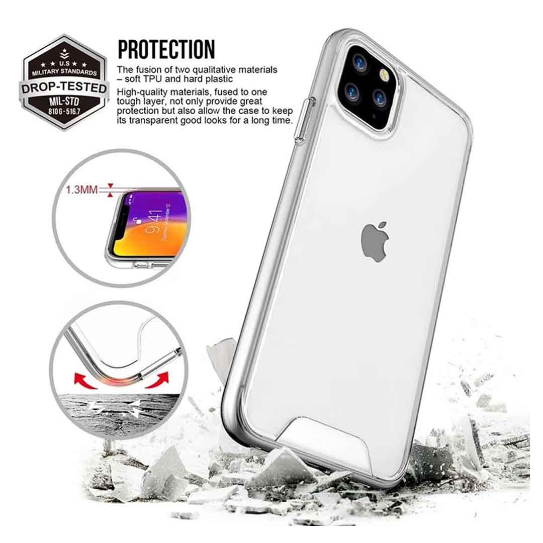 SPACE CASE: Luxury Crystal Clear Cover for iPhone 12 & 13 Series