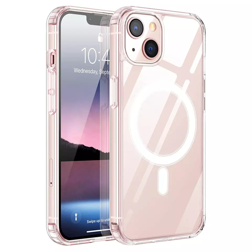 MagSafe Transparent Clear Case Cover for iPhone 12 / 13 / 14, Mini, Plus, Pro, Max