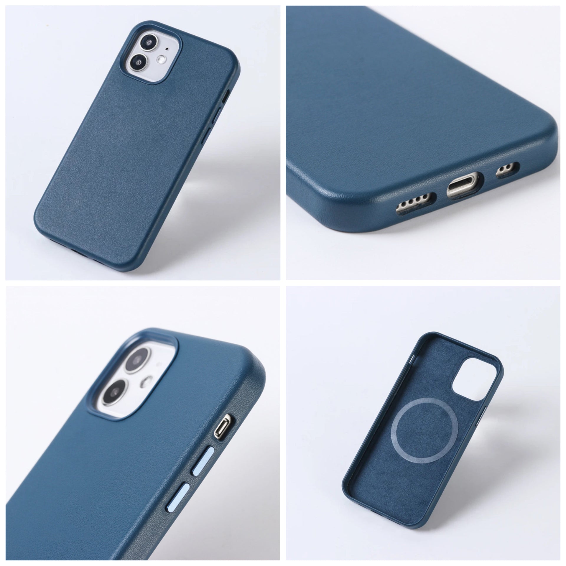 Suncase Custodia in vera pelle per iPhone 13 Mini (5,4), con funzione di estrazione e chiusura magnetica, colore: Cognac anticato