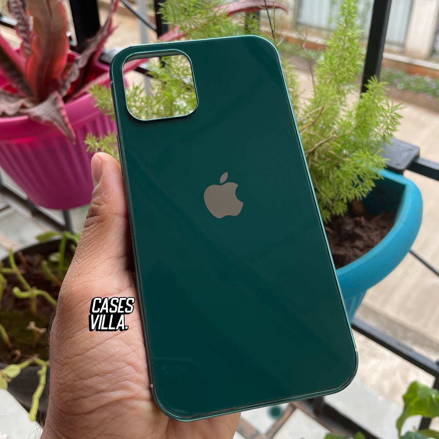 iPhone 12 Mini - MyCase Glass Finish Chrome Border Soft Case Cover