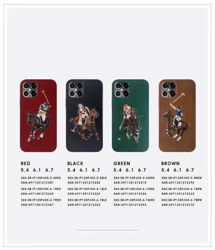iPhone 12 Pro Max - Santa Barbara Jockey Series Genuine Leather Case Cover