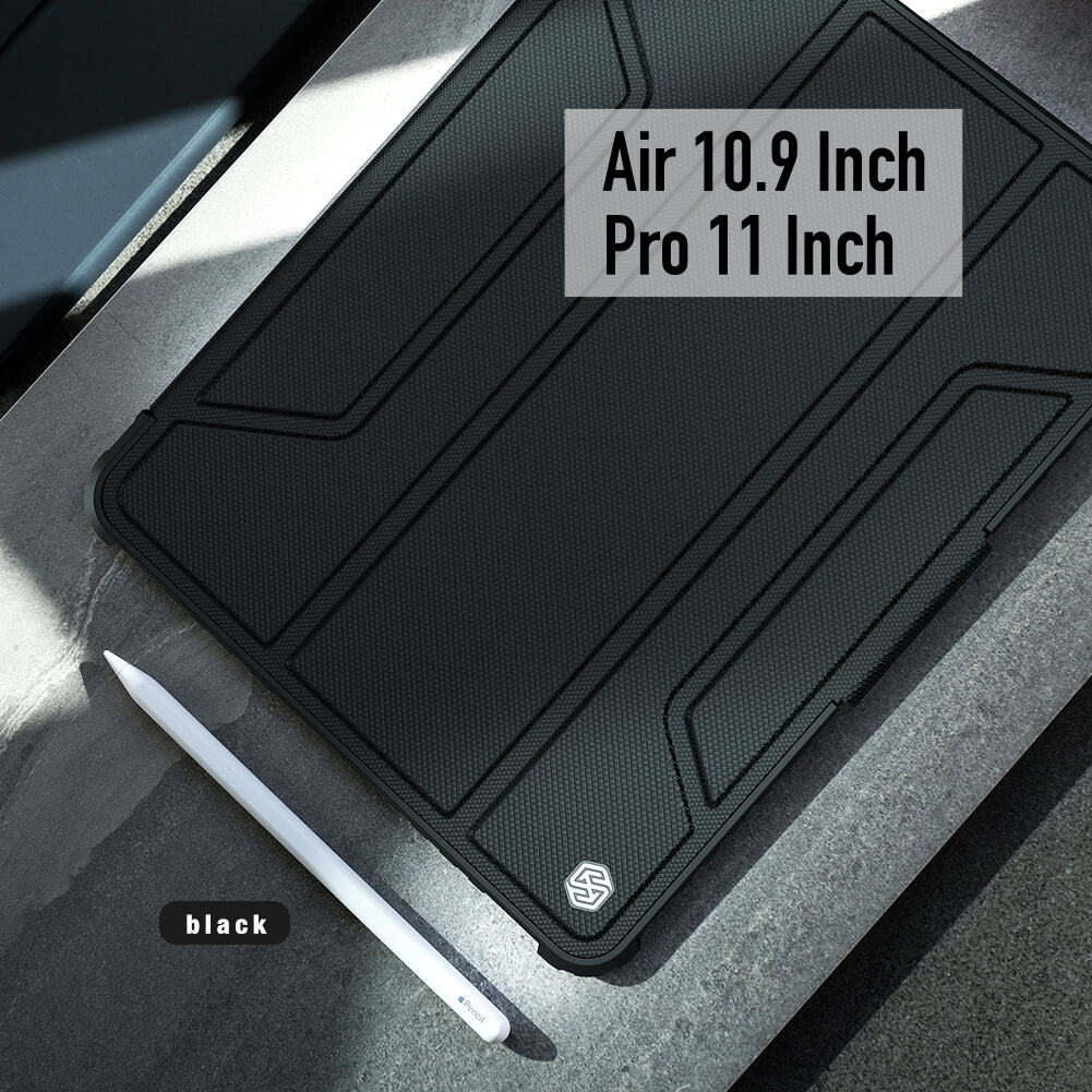 Nillkin Bumper Pro Leather Case Cover for Apple iPad Air 10.9, iPad Pro 11 Inches (2020/2021) with Pencil Holder