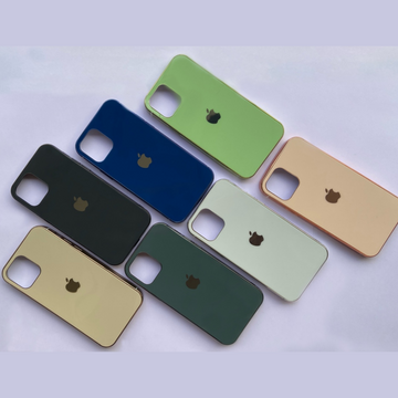 iPhone 12 Pro Max - MyCase Glass Finish Chrome Border Soft Case Cover