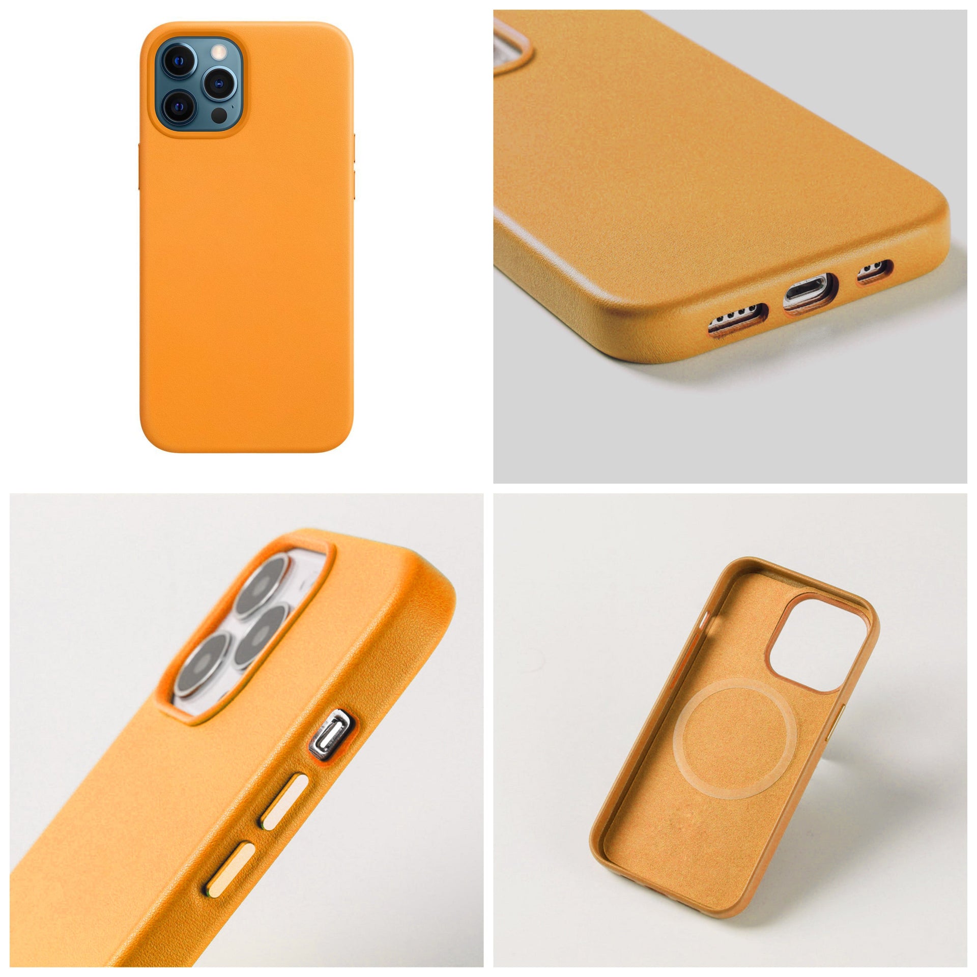 Custodia In Vera Pelle Suncase Per IPhone 13 Mini – Fatta A Mano, Con Fodera In Velluto – Marrone Antico