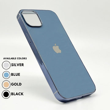 iPhone 14 Case - MyCase Cover with Glass Finish Chrome Border Soft