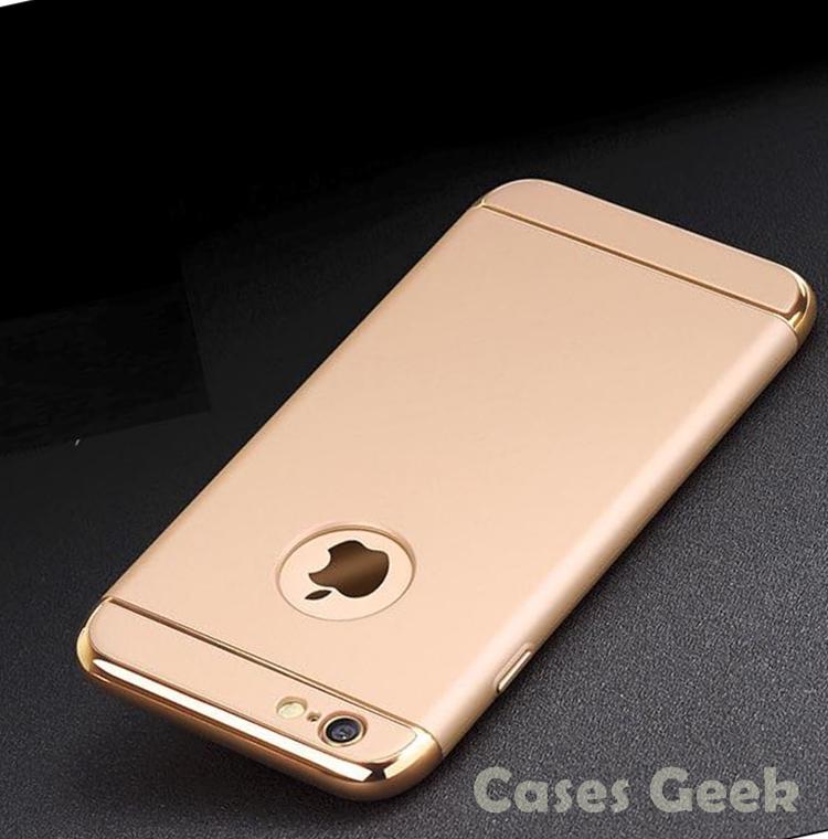 iPhone Joyroom Gold Matte Finish 3in1 Chrome Plating Case | Cover