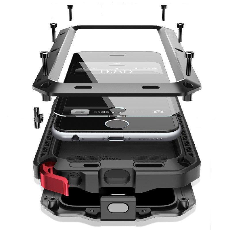 iPhone Silver Aluminium Gorilla Glass Metal Waterproof Dust