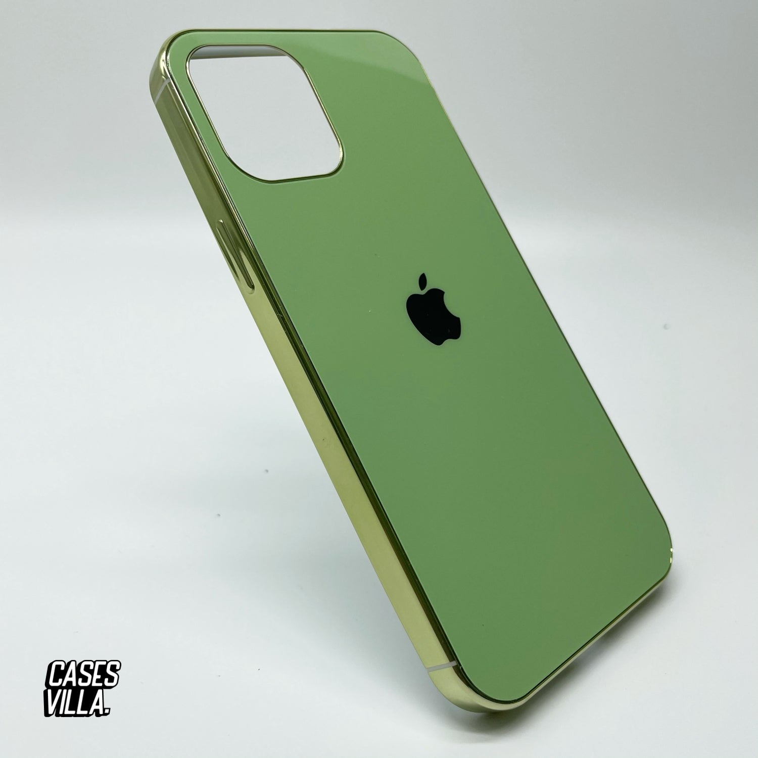 iPhone 12 Mini - MyCase Glass Finish Chrome Border Soft Case Cover