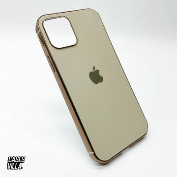 iPhone 12 Pro Max - MyCase Glass Finish Chrome Border Soft Case Cover