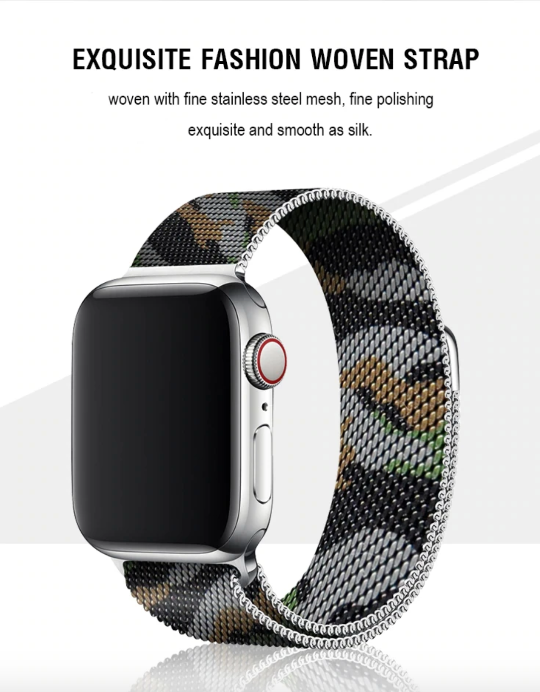 iWatch Camouflage Milanese Loop- 38/40/41 | 42/44/45/46 | Ultra