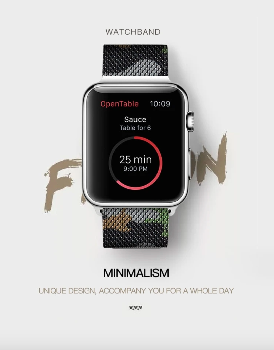 iWatch Camouflage Milanese Loop- 38/40/41 | 42/44/45/46 | Ultra