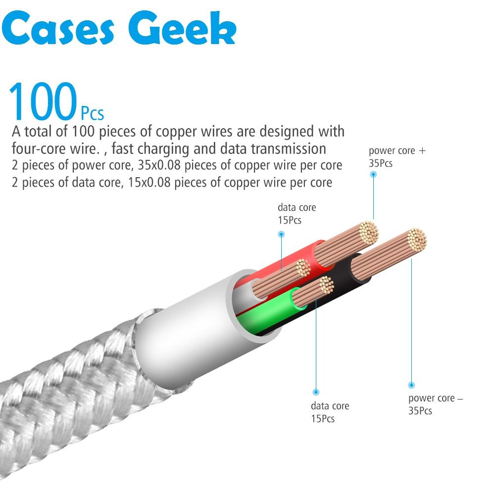 Apple iPhone IOS Magnetic Unbreakable Nylon Banded Lightning USB Cable | Fast Charging with Copper Core