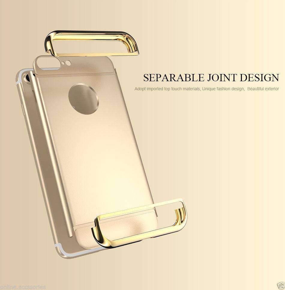 Apple iPhone Joyroom Gold Matte Finish 3in1 Chrome Plating Case | Cover 1